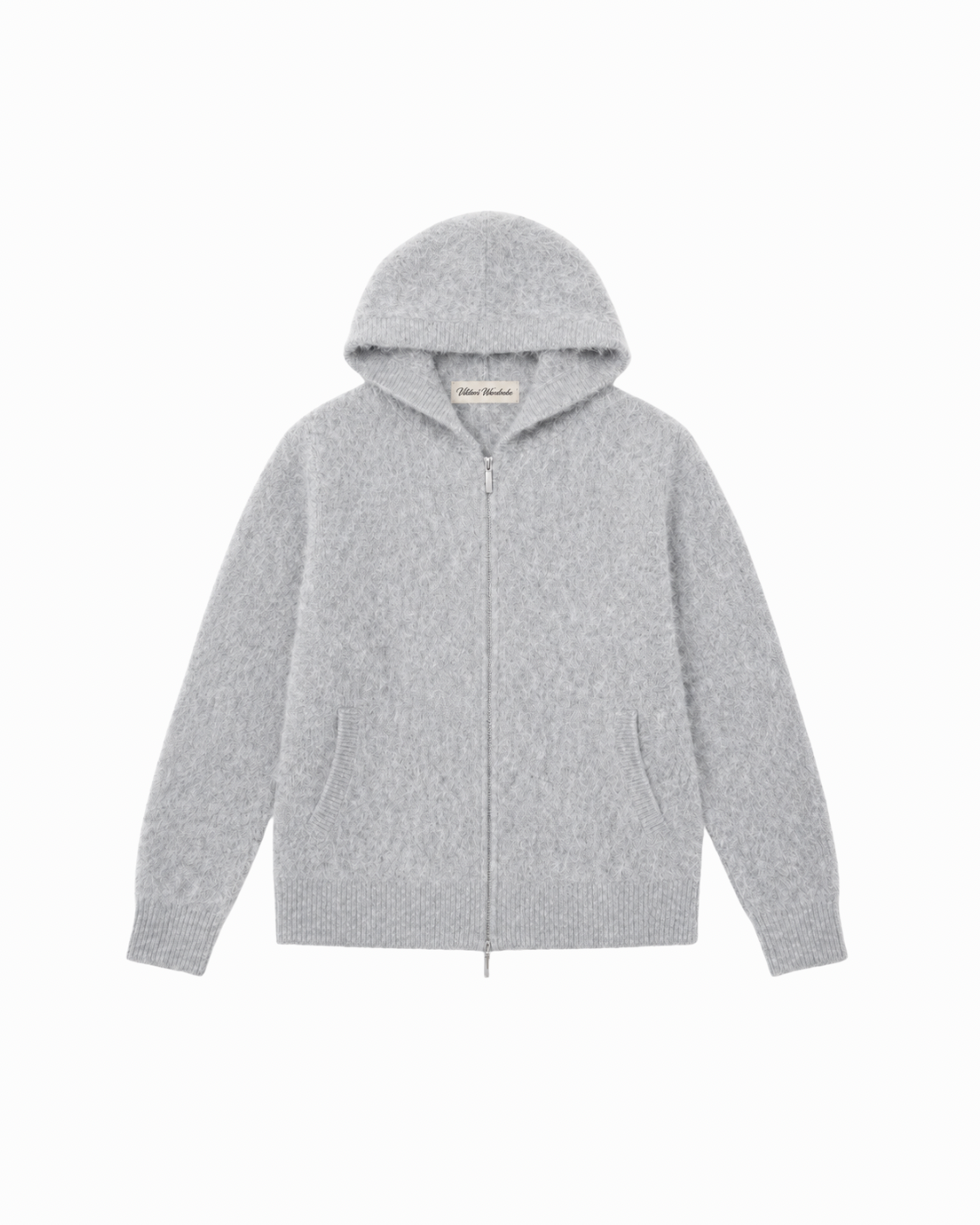 SALSATION Knitted Hoodie ジャケット ライトグレー Grey knitted hoodie – Viktors Wardrobe