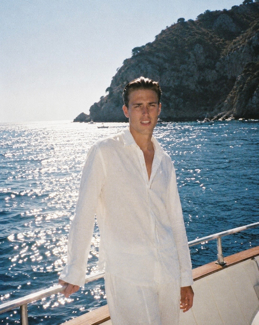 White linen shirt