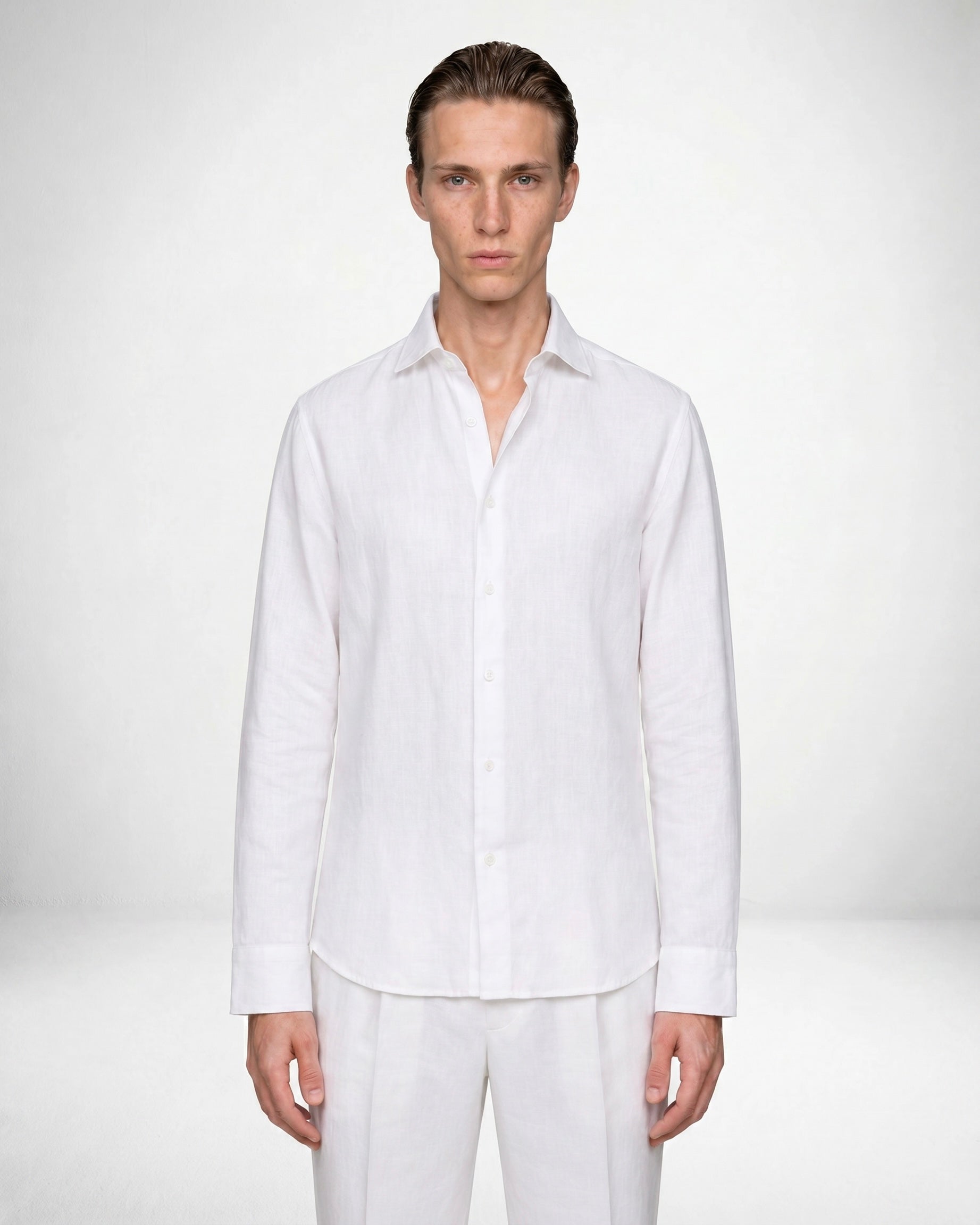 White linen shirt